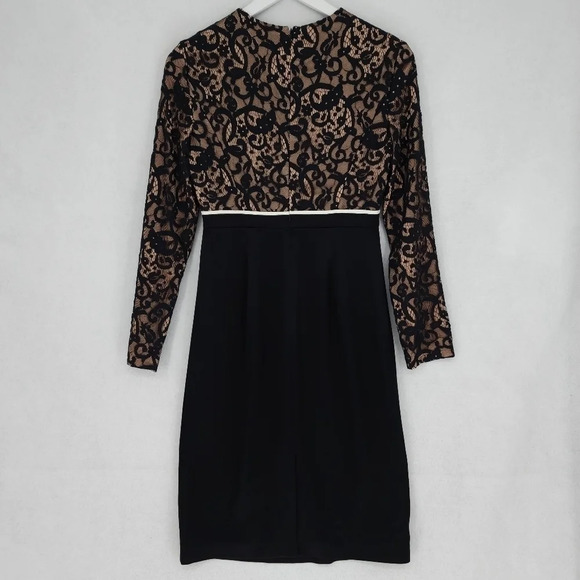 Tory Burch Lace Color Block Knee Length Dress - Picture 5 of 13